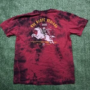 The Roark Revival Graphic T Shirt Men's Size XL Red Tie Dye Short Sleeve Outdoor
